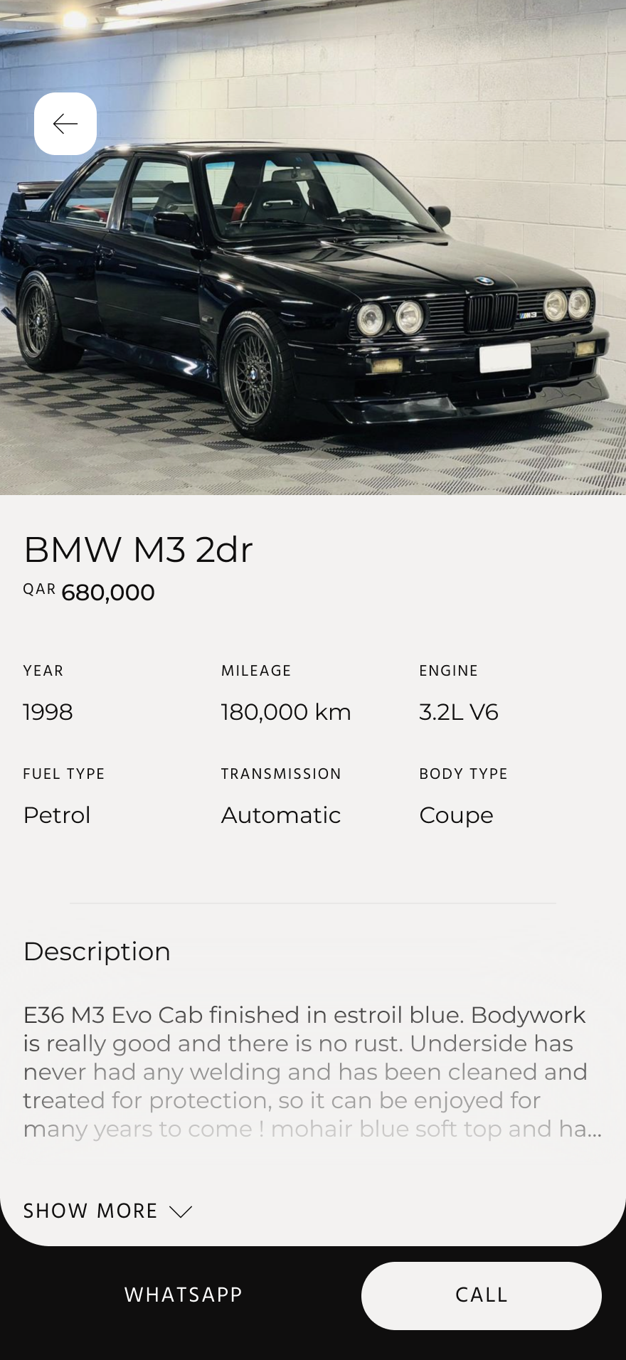 IMSHI car detail — price, specs, WhatsApp and call